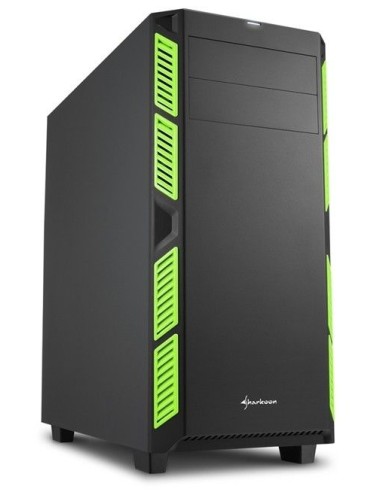 Sharkoon AI7000 Silent Midi Tower Negro, Verde
