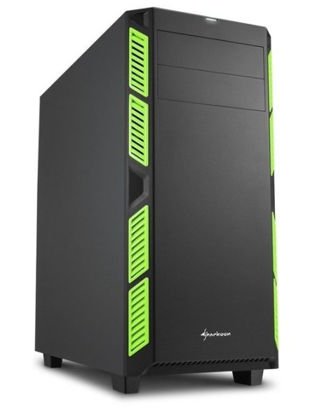 Sharkoon AI7000 Silent Midi Tower Negro, Verde