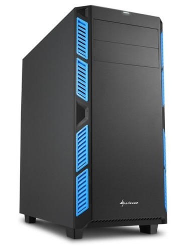 Sharkoon AI7000 Silent Midi Tower Negro, Azul