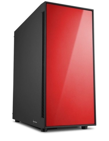 Sharkoon AM5 Silent Midi Tower Negro, Rojo