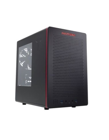 Riotoro CR280 carcasa de ordenador Mini Tower Negro, Rojo