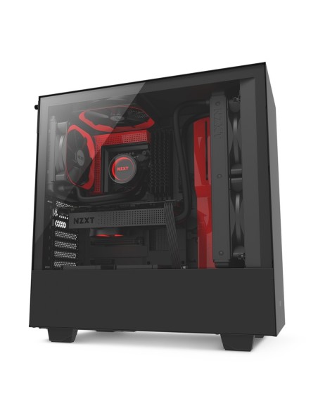 NZXT H500 Midi Tower Negro, Rojo