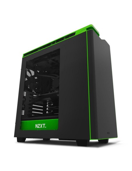 NZXT CA-H442W-M9 carcasa de ordenador Midi Tower Negro, Verde