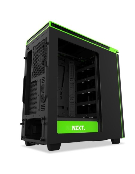 NZXT CA-H442W-M9 carcasa de ordenador Midi Tower Negro, Verde
