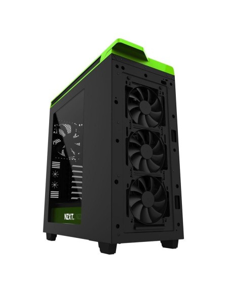 NZXT CA-H442W-M9 carcasa de ordenador Midi Tower Negro, Verde