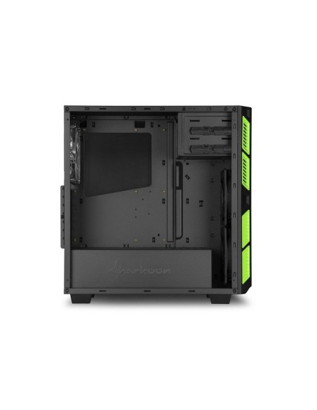Sharkoon AI7000 Glass Torre Negro, Verde