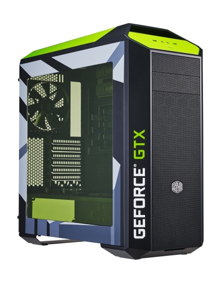 Cooler Master MCY-005P-KWN00-NV carcasa de ordenador Torre Negro, Verde