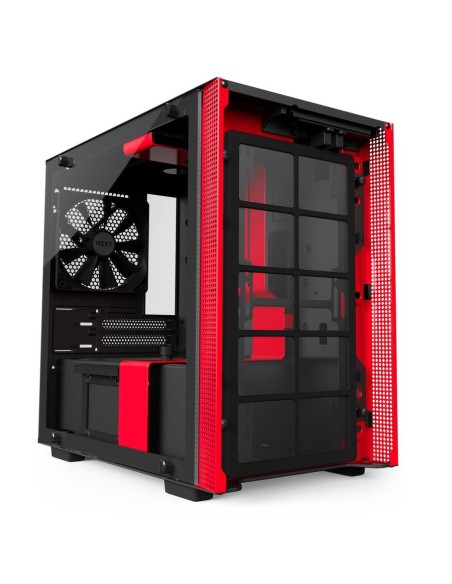 NZXT H200i Mini Tower Negro, Rojo