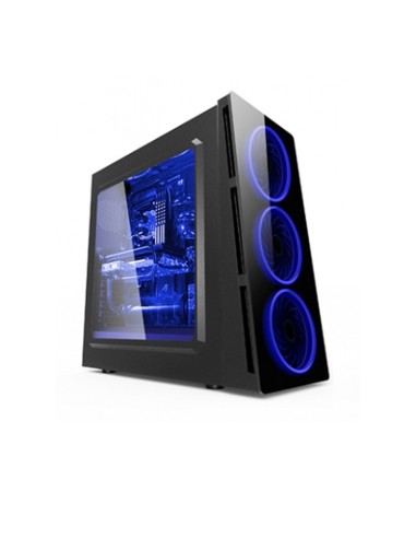 ZE CAJA TORRE GAMING 906 CON LED AZUL -906BL