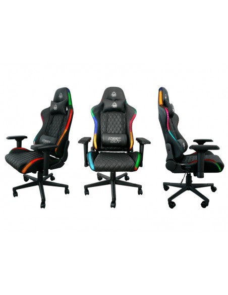 KeepOut XSPRO-RGB silla para videojuegos Butaca para jugar Asiento acolchado Negro