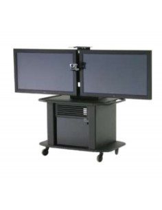 ClearOne Titan Articulating Arm Dual Plasma Negro Panel plano Carro multimedia