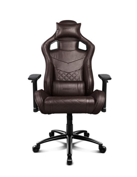 DRIFT DR450 Silla para videojuegos universal Asiento acolchado Marrón