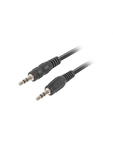 Lanberg CA-MJMJ-10CC-0050-BK cable de audio 5 m 3,5mm Negro