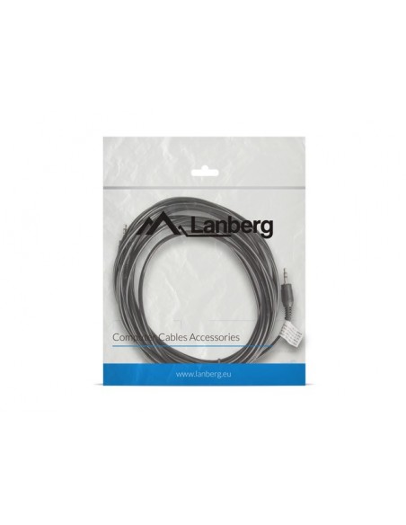 Lanberg CA-MJMJ-10CC-0050-BK cable de audio 5 m 3,5mm Negro