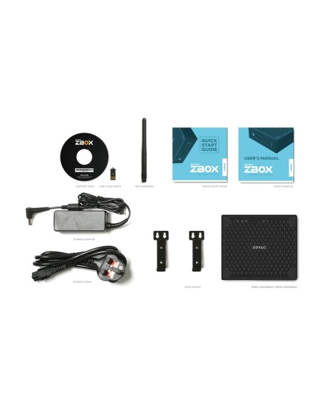 Zotac ZBOX CI527 Nano PC de tamaño 1L Negro Intel® SoC BGA 1356 i3-7100U 2,4 GHz