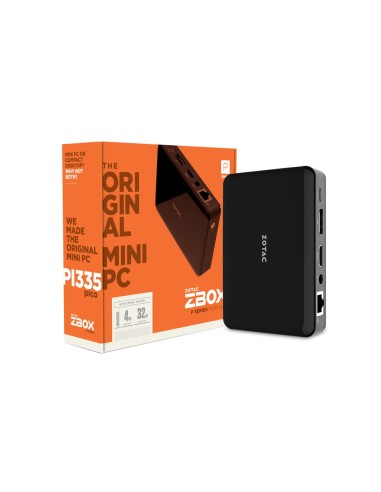 Zotac ZBOX PICO PI335 N3350 Intel® Celeron® 4 GB LPDDR3-SDRAM 32 GB eMMC Windows 10 Home Mini PC Negro
