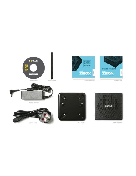 Zotac ZBOX CI327 nano N3450 Intel® Celeron® 4 GB DDR3L-SDRAM 32 GB SSD Windows 10 Home Mini PC Negro