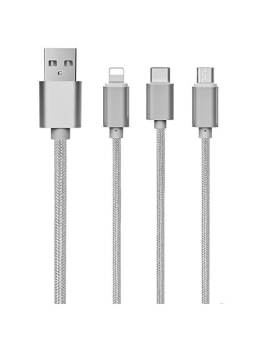 X-ONE XONE101073 cable USB 1 m USB 2.0 USB A Plata