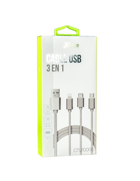 X-ONE XONE101073 cable USB 1 m USB 2.0 USB A Plata
