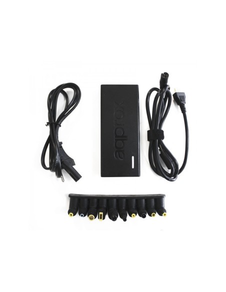 Approx appUA90BRS adaptador e inversor de corriente Interior 90 W Negro, Rojo