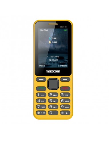 MaxCom Classic MM136 6,1 cm (2.4") 73 g Amarillo Característica del teléfono