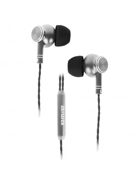 Aiwa ESTM-100TN auricular y casco Auriculares Dentro de oído Conector de 3,5 mm Gris