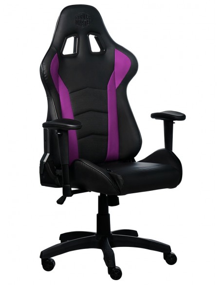 Cooler Master Caliber R1 Silla para videojuegos de PC Negro, Púrpura
