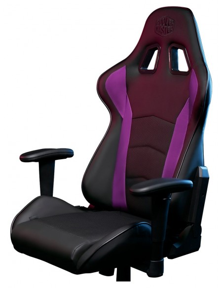 Cooler Master Caliber R1 Silla para videojuegos de PC Negro, Púrpura
