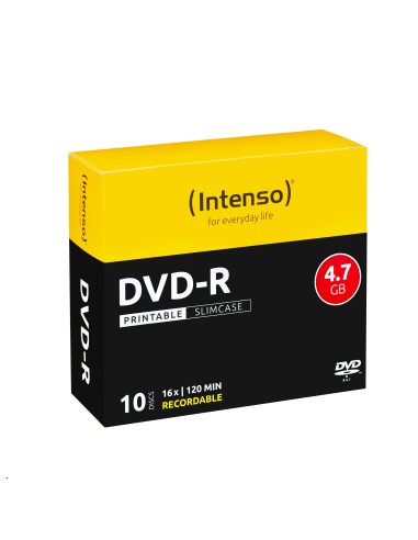 Intenso DVD-R 4.7GB, Printable, 16x 4,7 GB 10 pieza(s)