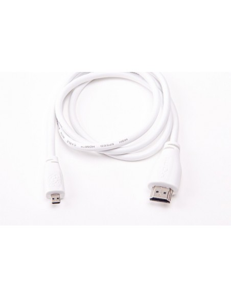 Raspberry Pi T7689AX cable HDMI 1 m HDMI tipo A (Estándar) HDMI tipo D (Micro) Blanco