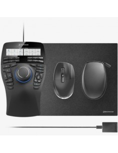 3Dconnexion SpaceMouse Enterprise Kit 2 ratón mano derecha RF Wireless+USB Type-A