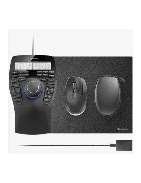 3Dconnexion SpaceMouse Enterprise Kit 2 ratón mano derecha RF Wireless+USB Type-A