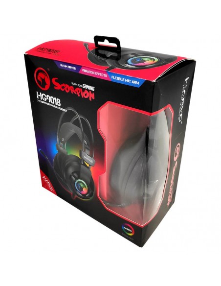 Scorpion MA-HG9018G auricular y casco Auriculares Diadema USB tipo A Negro