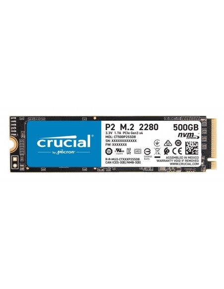 Crucial P2 M.2 500 GB PCI Express 3.0 NVMe