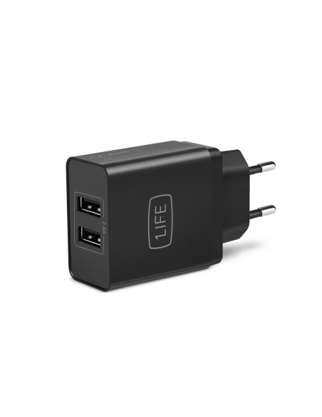 1Life pa dual usb adaptador e inversor de corriente Interior Negro