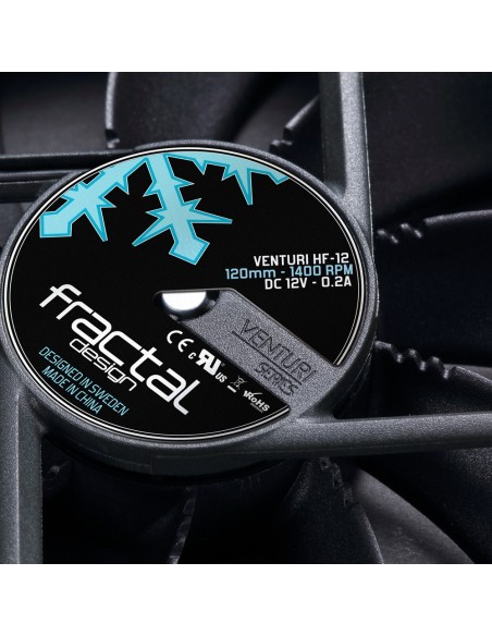 Fractal Design Venturi HF-12 Carcasa del ordenador Ventilador 12 cm Negro, Gris