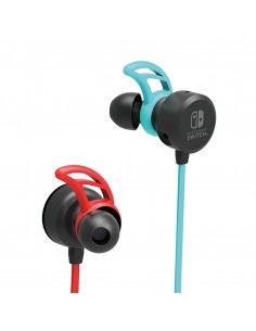 Hori Earbuds Pro Auriculares gancho de oreja, Dentro de oído Conector de 3,5 mm Azul, Rojo