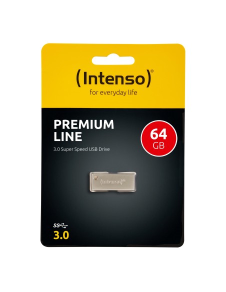 Intenso Premium Line unidad flash USB 64 GB USB tipo A 3.2 Gen 1 (3.1 Gen 1) Plata