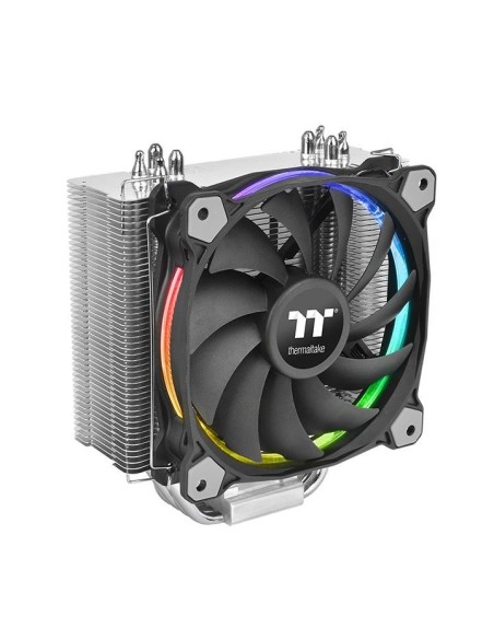 Thermaltake Riing Silent 12 RGB Sync Edition Procesador Enfriador 12 cm Negro, Metálico