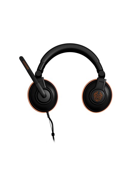 NOX KROM Kronos Auriculares Diadema Conector de 3,5 mm Negro, Naranja