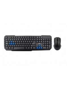 3GO COMBODRILE teclado USB QZERTY Español Negro, Azul