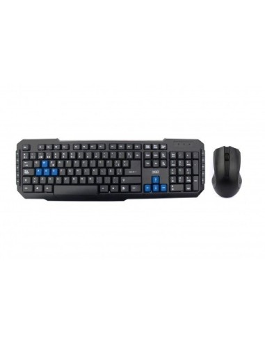 3GO COMBODRILE teclado USB QZERTY Español Negro, Azul