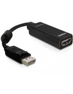 DeLOCK 61849 adaptador de cable de vídeo 0,125 m DisplayPort M 19-p HDMI F Negro