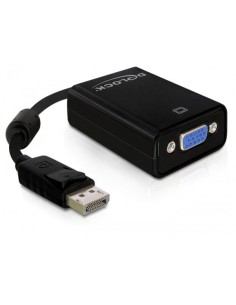 DeLOCK 61848 adaptador de cable de vídeo 0,125 m 20-p DisplayPort M VGA (D-Sub) Negro