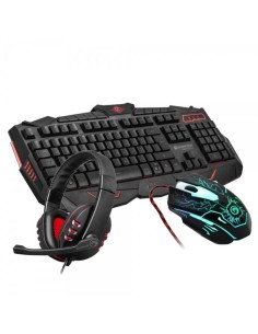 Woxter Stinger FX 80 MegaKit teclado USB QWERTY Negro