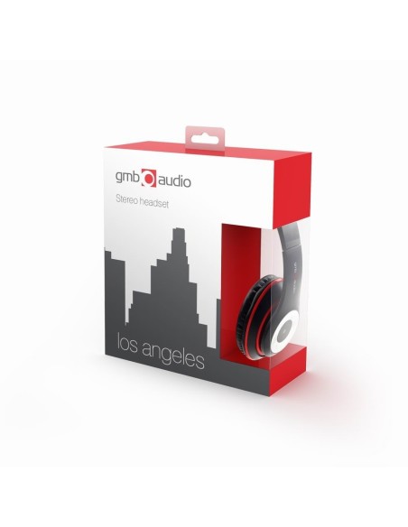 Gembird Los Angeles Auriculares Diadema Conector de 3,5 mm Negro