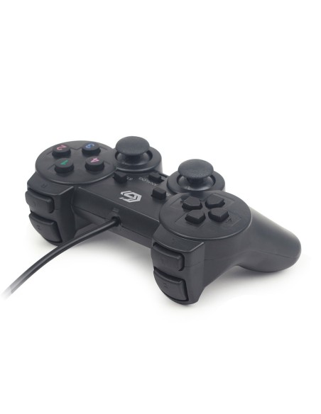 Gembird JPD-UDV-01 mando y volante Negro USB 2.0 Gamepad Analógico Digital PC