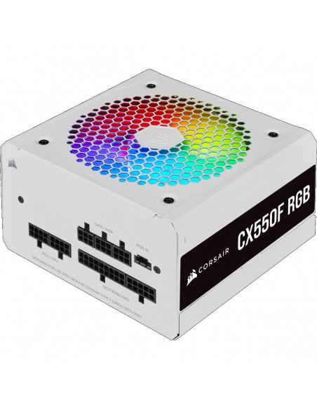 Corsair CX Series CX550F RGB unidad de fuente de alimentación 550 W 24-pin ATX ATX Blanco