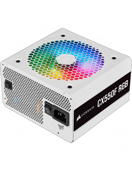 Corsair CX Series CX550F RGB unidad de fuente de alimentación 550 W 24-pin ATX ATX Blanco