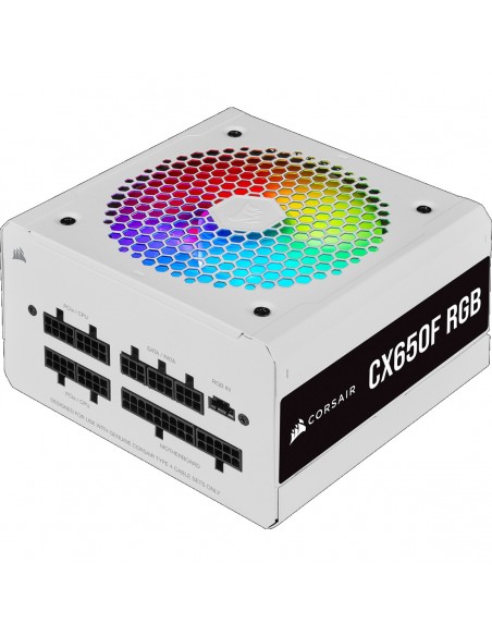 Corsair CX Series CX650F RGB unidad de fuente de alimentación 650 W 24-pin ATX ATX Blanco
